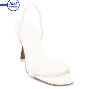 NEOUS Cream Made In Italy Leather Tulip Heeled Sandals
